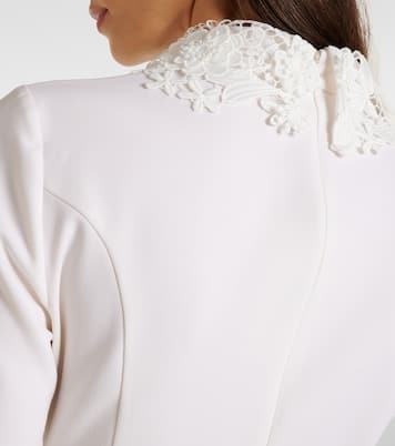 Robe midi en laine mélangée | Oscar de la Renta