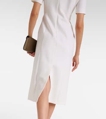 Robe midi en laine mélangée | Oscar de la Renta