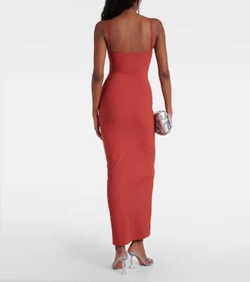 Vestido largo Crystal Orbit con abertura | Christopher Esber