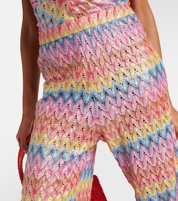 Zigzag lamé palazzo pants | Missoni
