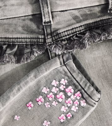 Baby embroidered ruffled jeans | Monnalisa