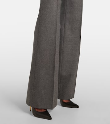 High-rise wool twill bootcut pants | Tom Ford
