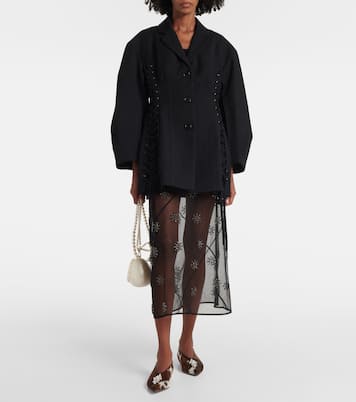 Ballerine in cavallino con cristalli | Simone Rocha