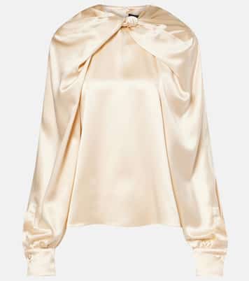 Elegante Key torchon silk satin blouse | Max Mara