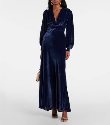 Robe longue Emery en velours | Rixo
