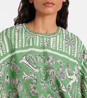 Top cropped Lula in cotone con stampa | Alémais