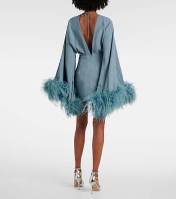 Vestido corto Magnifique con plumas | Taller Marmo
