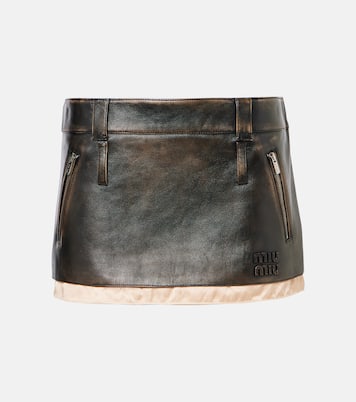Minigonna in pelle | Miu Miu