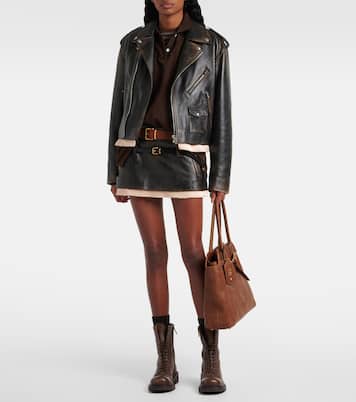 Minigonna in pelle | Miu Miu