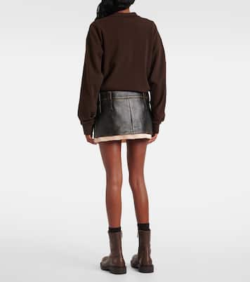 Minigonna in pelle | Miu Miu