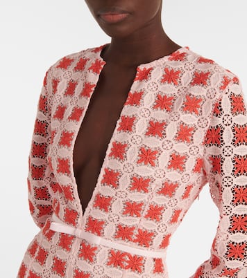 Vestido largo de encaje con cinturón | Giambattista Valli