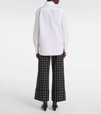 Camisa de popelín con perlas sintéticas | Valentino