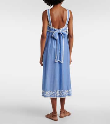 Abito midi in chambray di cotone | Juliet Dunn