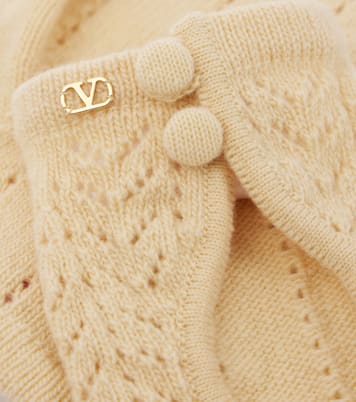 Pointelle virgin wool gloves | Valentino
