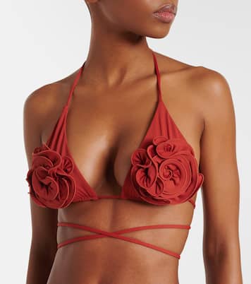 Top bikini con applicazione floreale | Magda Butrym