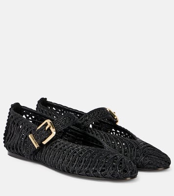 Reef raffia Mary Jane flats | Zimmermann