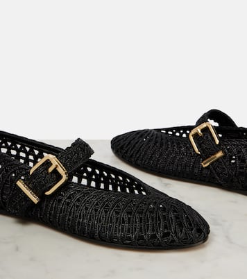 Reef raffia Mary Jane flats | Zimmermann
