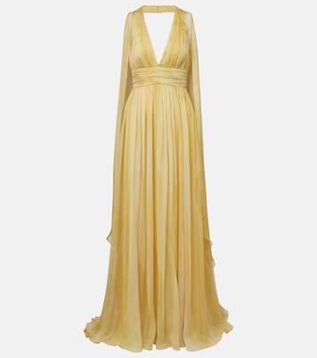 Robe longue imprimée en soie | Elie Saab