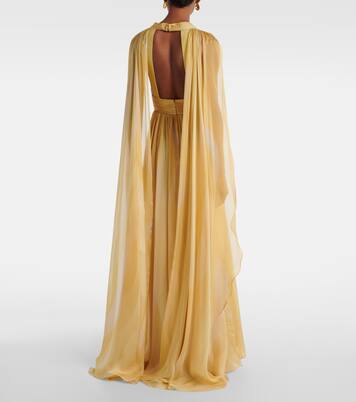 Robe longue imprimée en soie | Elie Saab