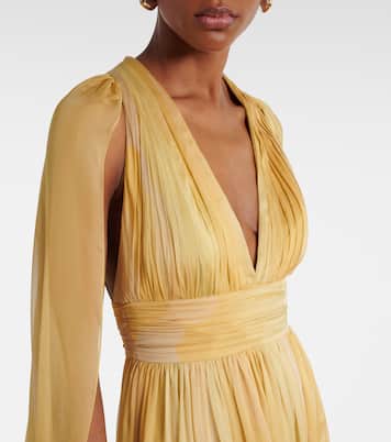Robe longue imprimée en soie | Elie Saab