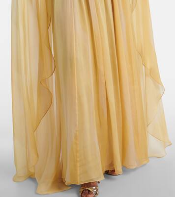 Robe longue imprimée en soie | Elie Saab
