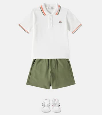 Polo e shorts in cotone | Moncler Enfant