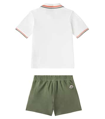 Polo e shorts in cotone | Moncler Enfant