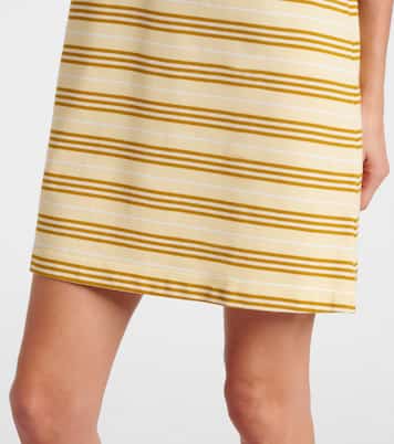 Icon Stripe cotton piquet minidress | Burberry