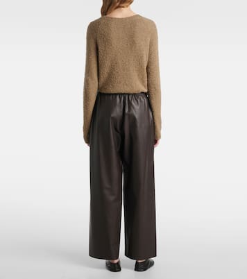 Yani mid-rise leather wide-leg pants | The Row