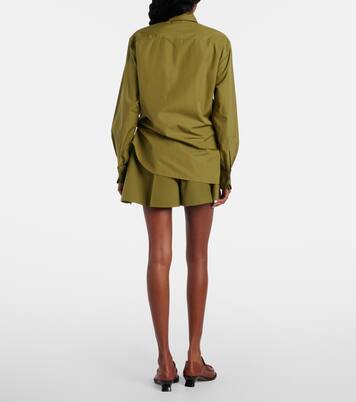 Camisa de popelín de algodón drapeada | Loewe