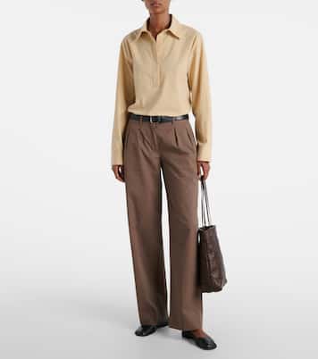 Borsa Lilou in pelle con ricamo | The Row