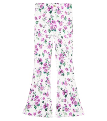 Pantalon flare Costa en coton à fleurs | Dolce&Gabbana Kids
