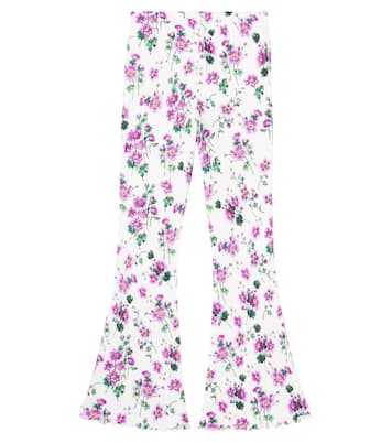 Pantalon flare Costa en coton à fleurs | Dolce&Gabbana Kids