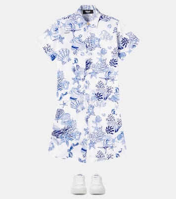 Coral Theatre cotton poplin shorts | Versace Kids