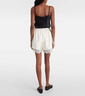 Shorts aus Seide mit Spitze | Róhe