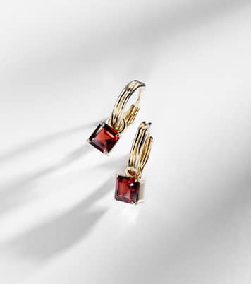 10kt gold earrings with garnets | Stone and Strand