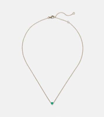 Baby Heart 18kt yellow gold necklace with emerald | Shay Jewelry