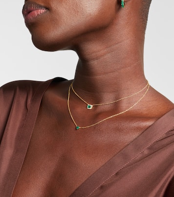 Baby Heart 18kt yellow gold necklace with emerald | Shay Jewelry