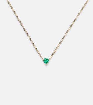 Baby Heart 18kt yellow gold necklace with emerald | Shay Jewelry