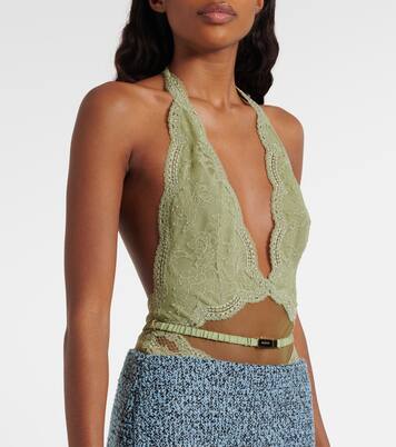 Floral lace and tulle bodysuit | Gucci