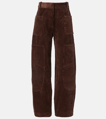 Pantalon cargo en velours côtelé de coton | Ganni