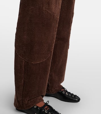 Pantalon cargo en velours côtelé de coton | Ganni