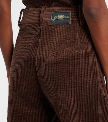 Pantalon cargo en velours côtelé de coton | Ganni