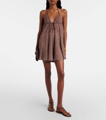 Open-knit halterneck lamé beach cover-up | Missoni