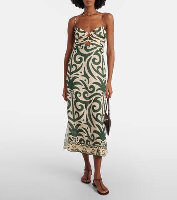 Midikleid Water Adventure aus Leinen | Johanna Ortiz