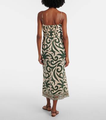 Midikleid Water Adventure aus Leinen | Johanna Ortiz