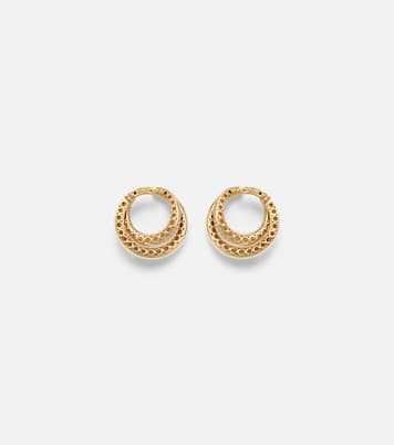 Infinity Loop Medium 18kt gold (750/1000) earrings with diamonds | Engelbert
