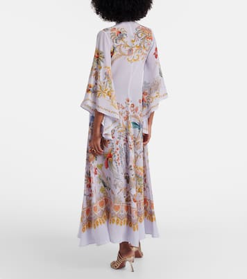 Abito lungo in seta con stampa floreale | Etro
