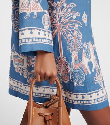 Miniabito in lino con stampa acacia | Alémais