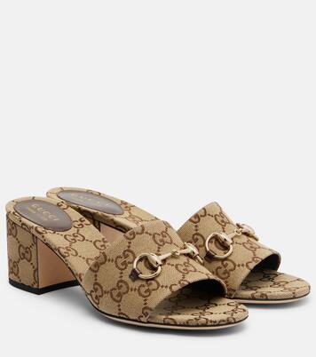 Horsebit GG Canvas mules | Gucci